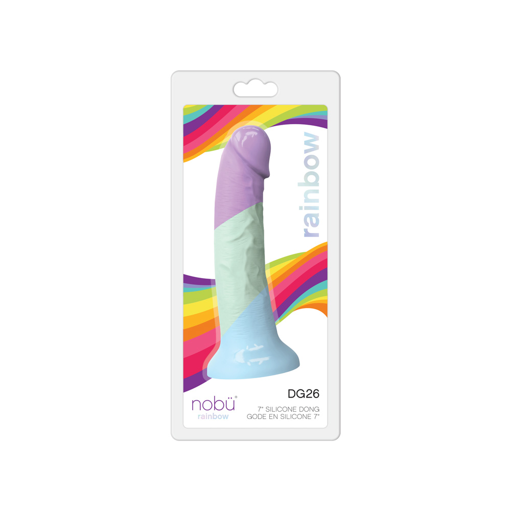 Nobü Rainbow – DG26 Small Dildo with Suction Cup – Tri-Color