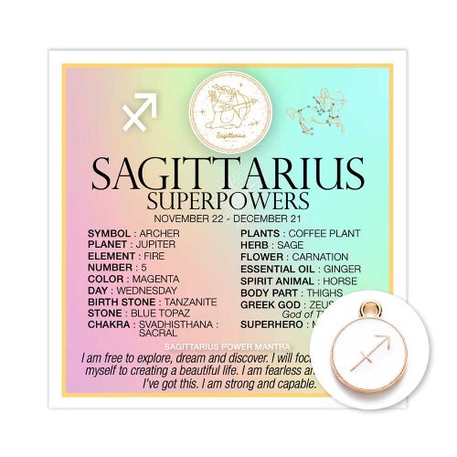 Mini Card Zodiac Sagittarius