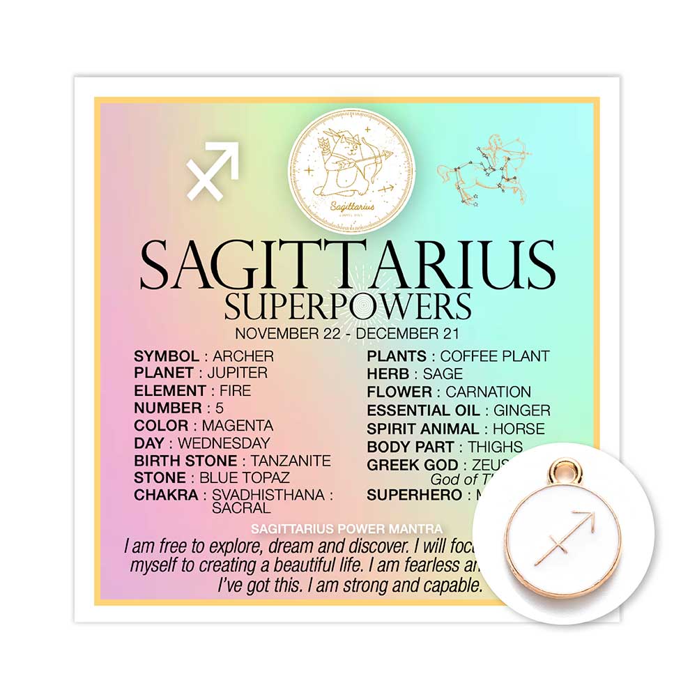 Mini Card Zodiac Sagittarius