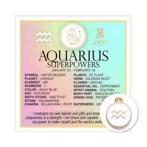 Mini Card Zodiac Aquarius