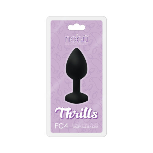 Nobü Thrills - FC4 Small Silicone Plug with Heart Jewel - Black