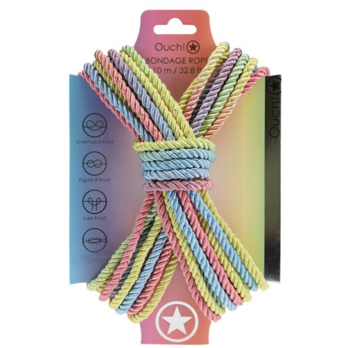 Ouch-Bondage-Rope-Nylon-10m.-Multi-Pastel-4