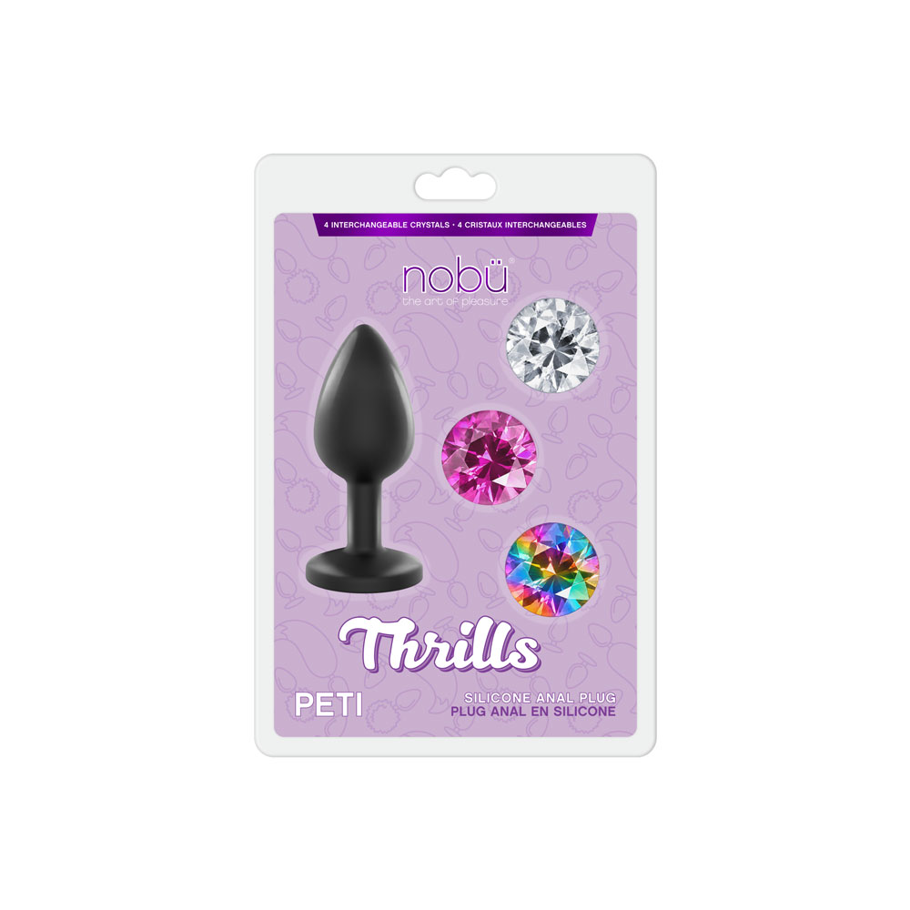 Nobü Thrills – Peti Small Silicone Plug with Jewels – Black