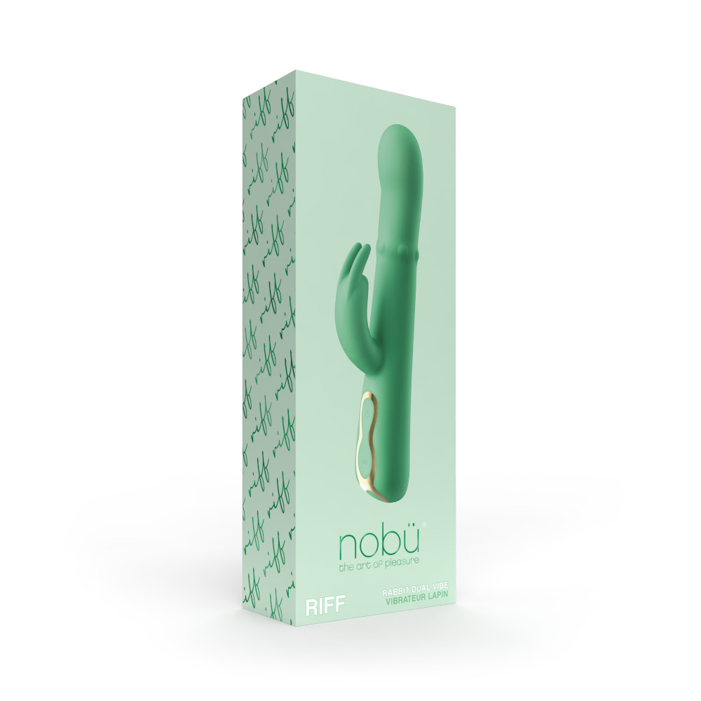 Nobü Essentials – Riff Beaded Come Hither Dual Vibe – Green