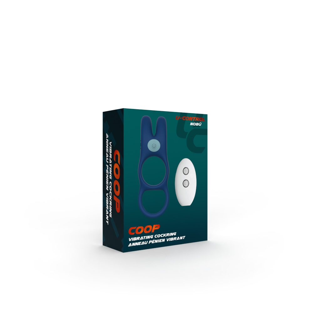 Nobü U-Control – Coop Dual Loop Vibrating Cock Ring – Blue